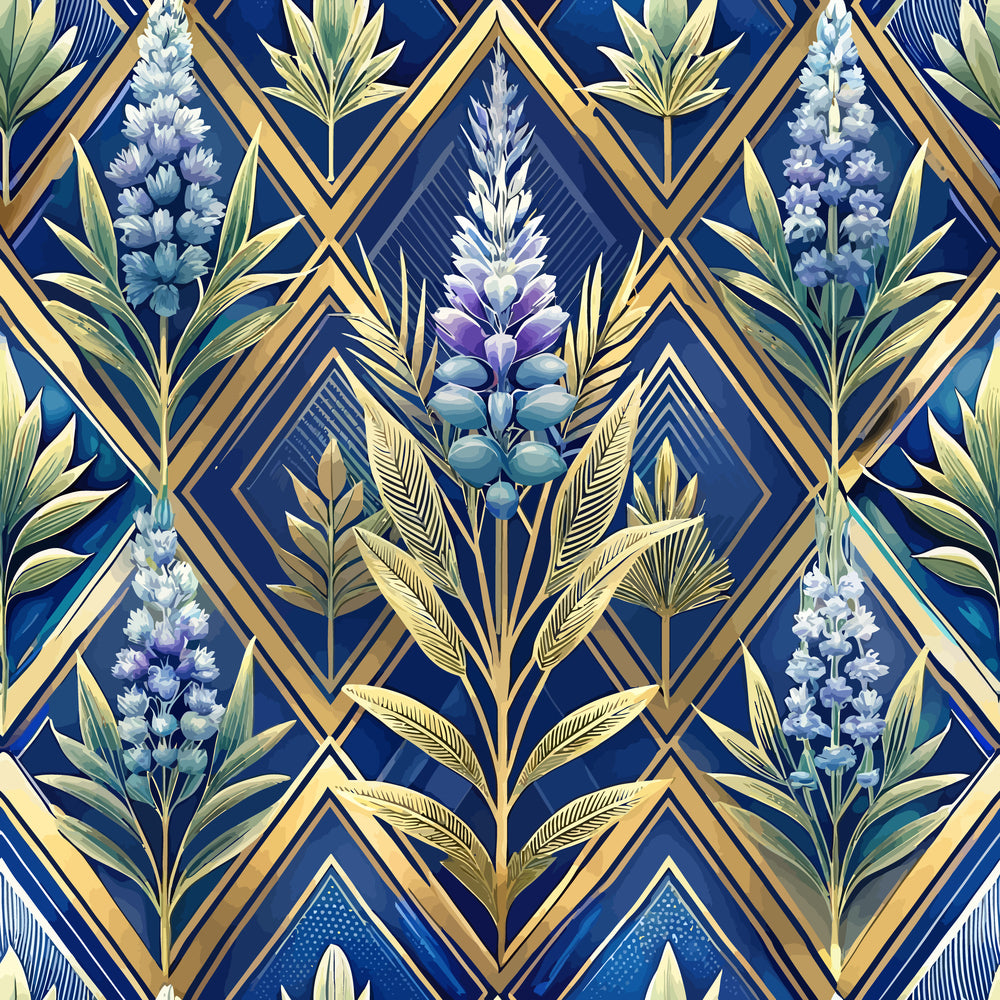 Art Deco Florals Pattern 45 Quilting Cotton Fabric