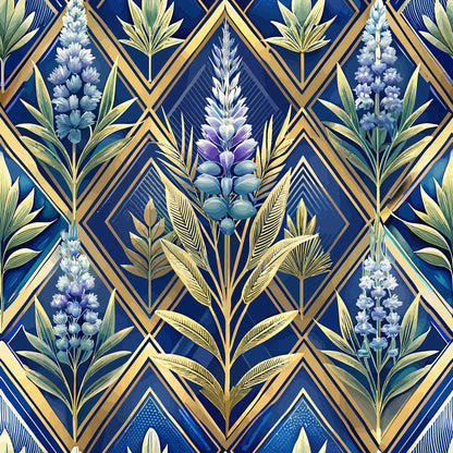 Art Deco Florals Pattern 45 Quilting Cotton Fabric