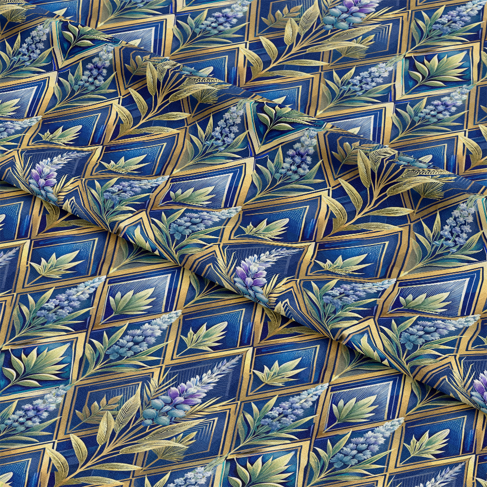 Art Deco Florals Pattern 45 Quilting Cotton Fabric