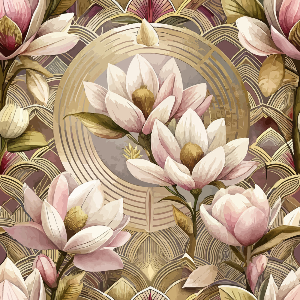 Art Deco Florals Pattern 46 Quilting Cotton Fabric