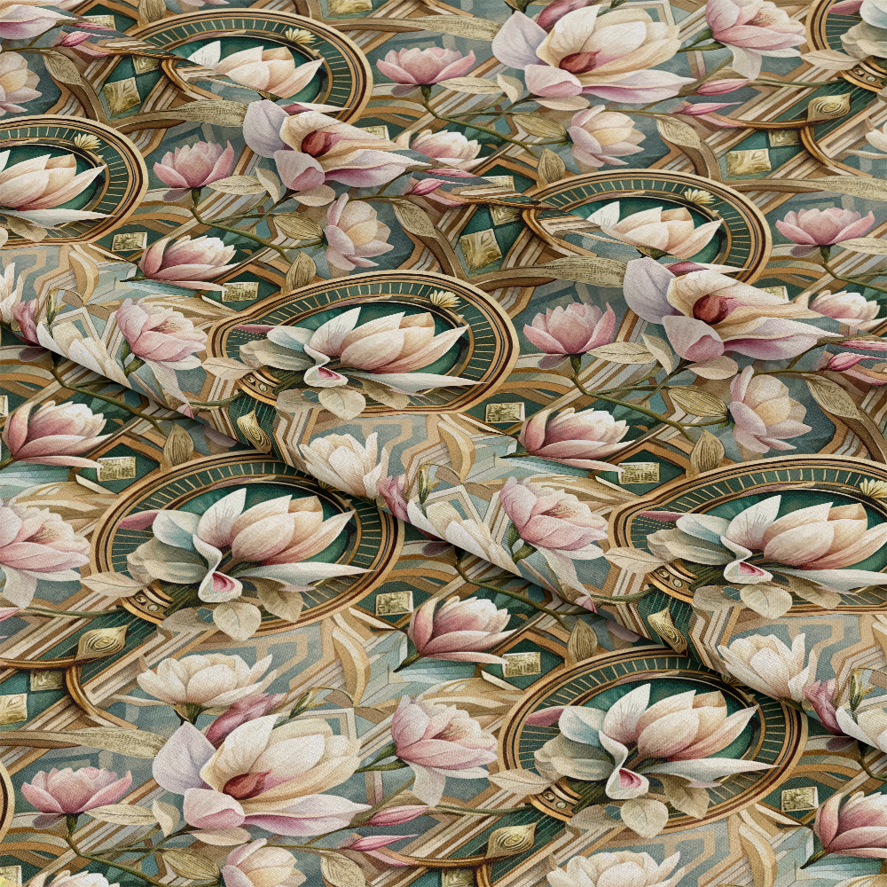 Art Deco Florals Pattern 47 Quilting Cotton Fabric