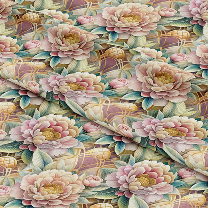 Art Deco Florals Pattern 48 Quilting Cotton Fabric