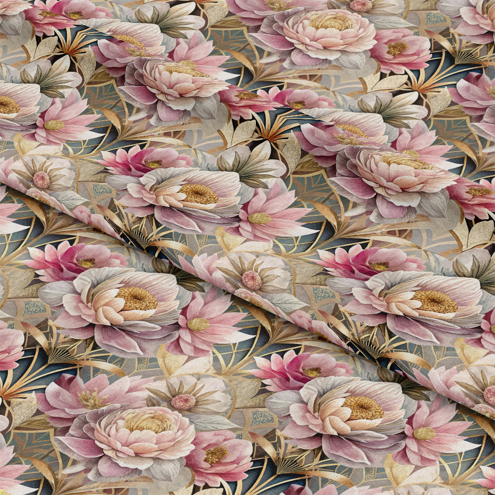 Art Deco Florals Pattern 49 Quilting Cotton Fabric