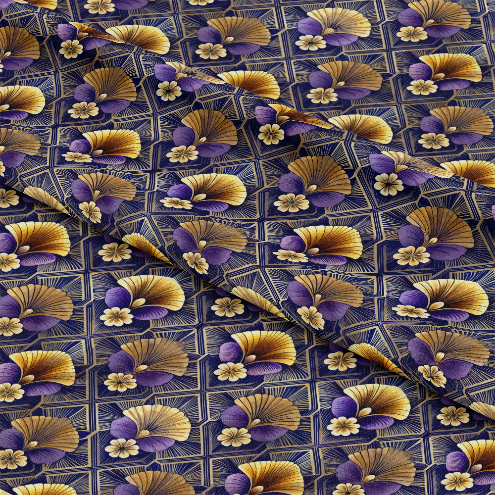 Art Deco Florals Pattern 54 Quilting Cotton Fabric