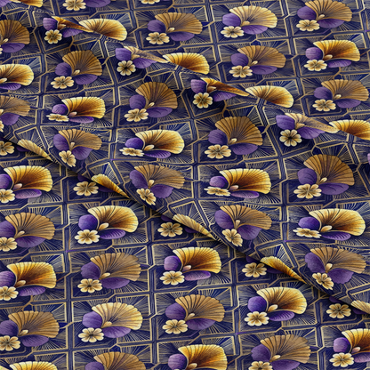 Art Deco Florals Pattern 54 Quilting Cotton Fabric