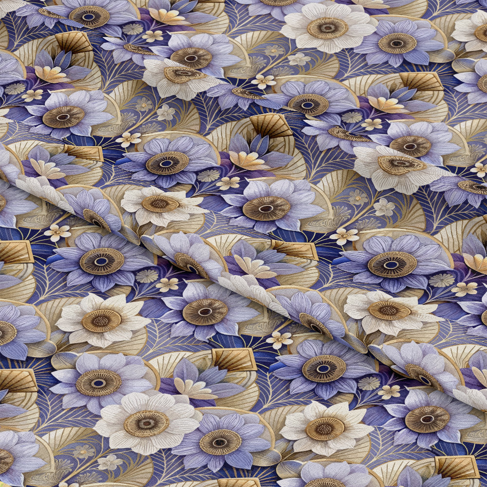 Art Deco Florals Pattern 56 Quilting Cotton Fabric