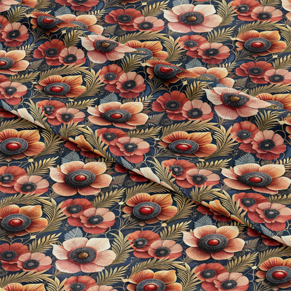 Art Deco Florals Pattern 57 Quilting Cotton Fabric
