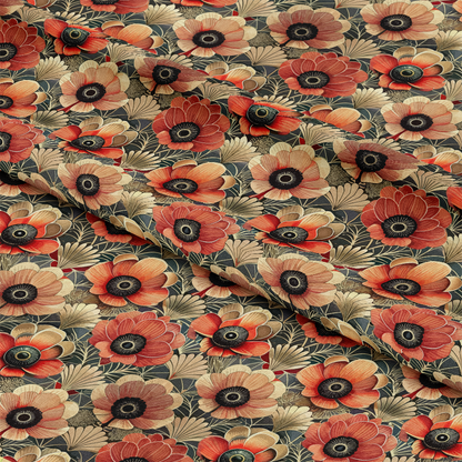 Art Deco Florals Pattern 58 Quilting Cotton Fabric