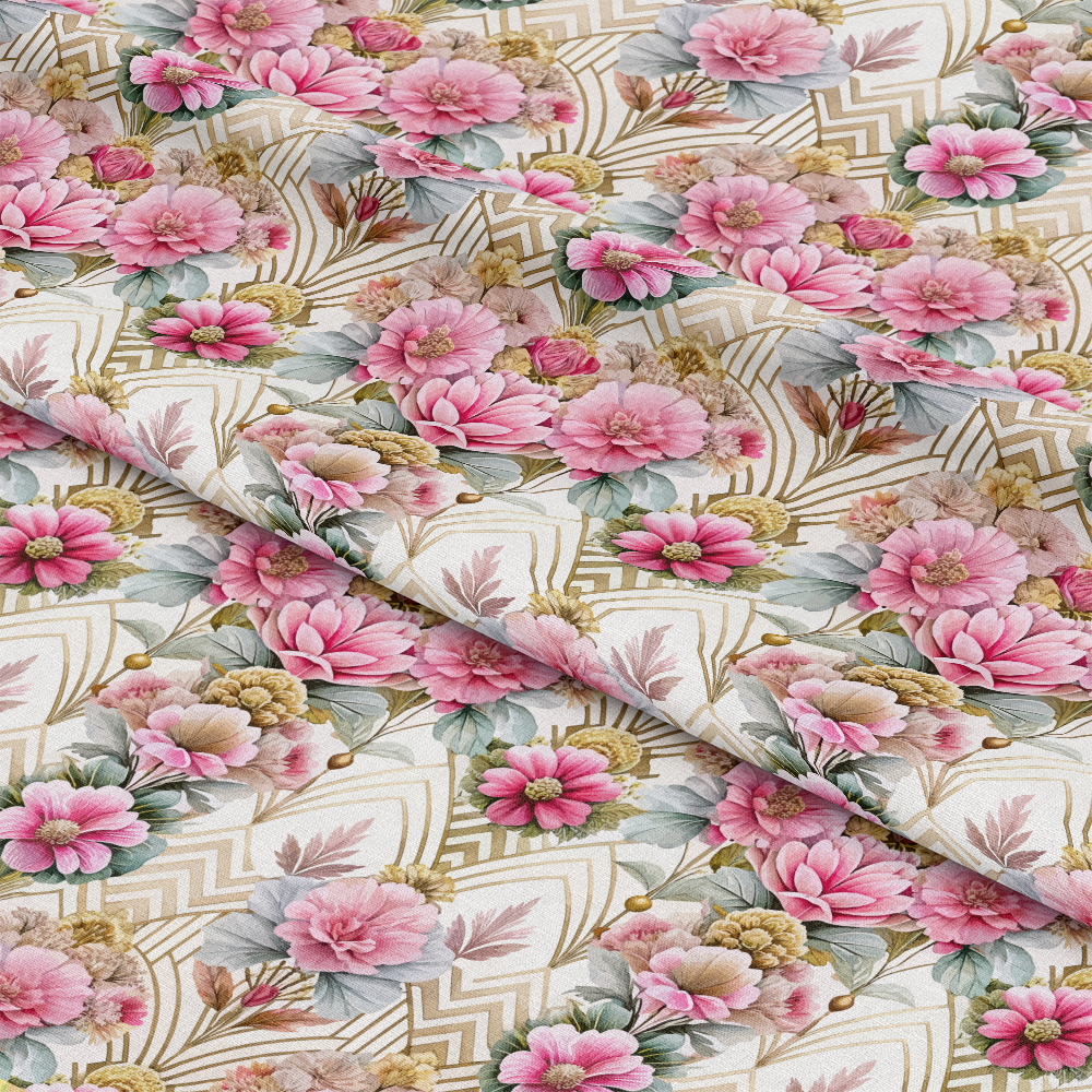 Art Deco Florals Pattern 60 Quilting Cotton Fabric