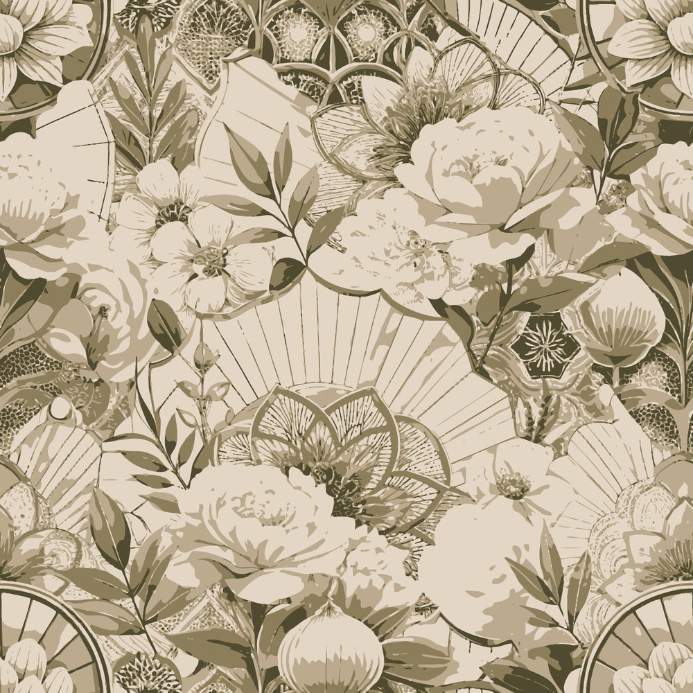 Art Deco Florals Pattern 61 Quilting Cotton Fabric