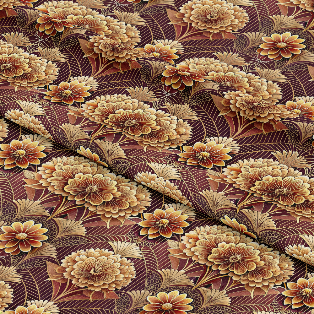 Art Deco Florals Pattern 62 Quilting Cotton Fabric