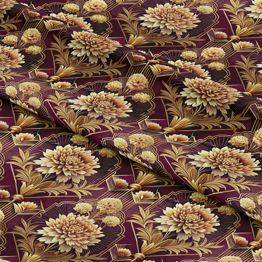 Art Deco Florals Pattern 63 Quilting Cotton Fabric