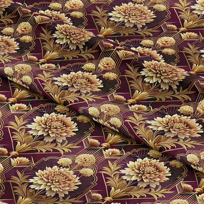 Art Deco Florals Pattern 63 Quilting Cotton Fabric