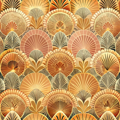 Art Deco Florals Pattern 64 Quilting Cotton Fabric
