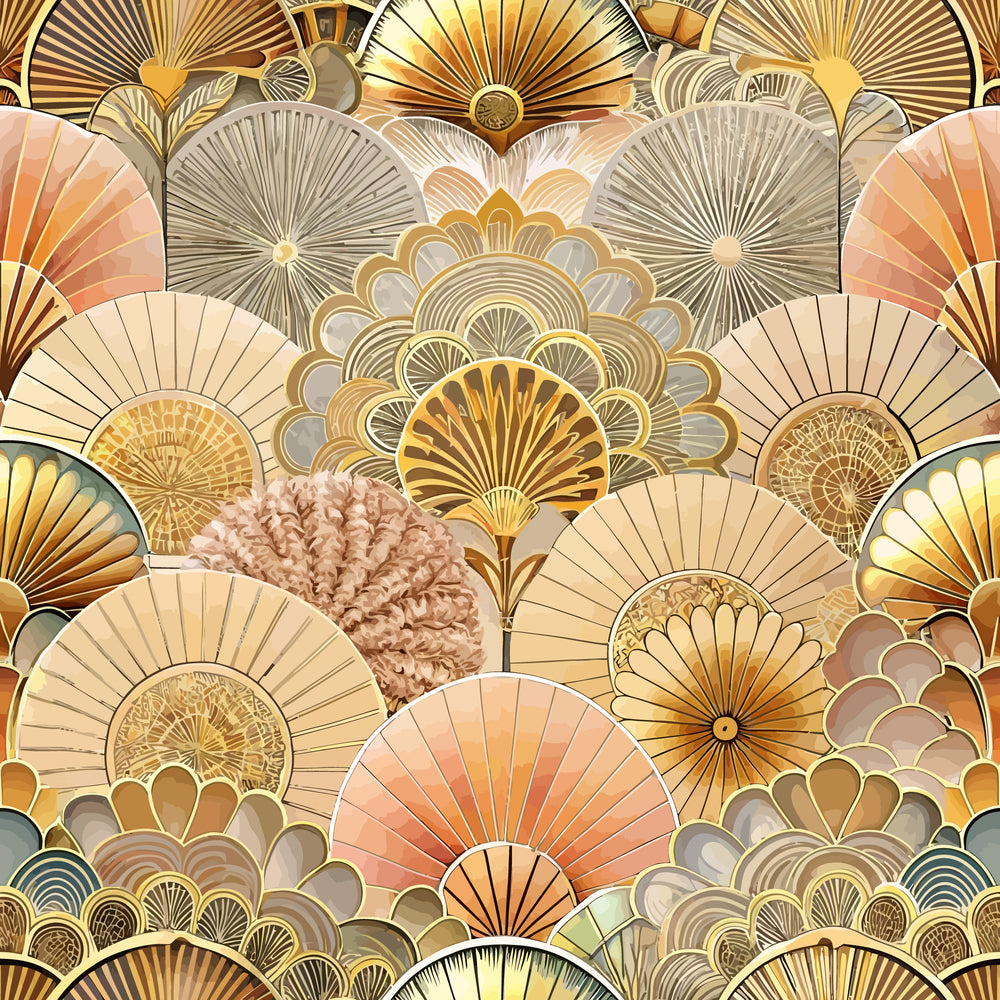 Art Deco Florals Pattern 65 Quilting Cotton Fabric