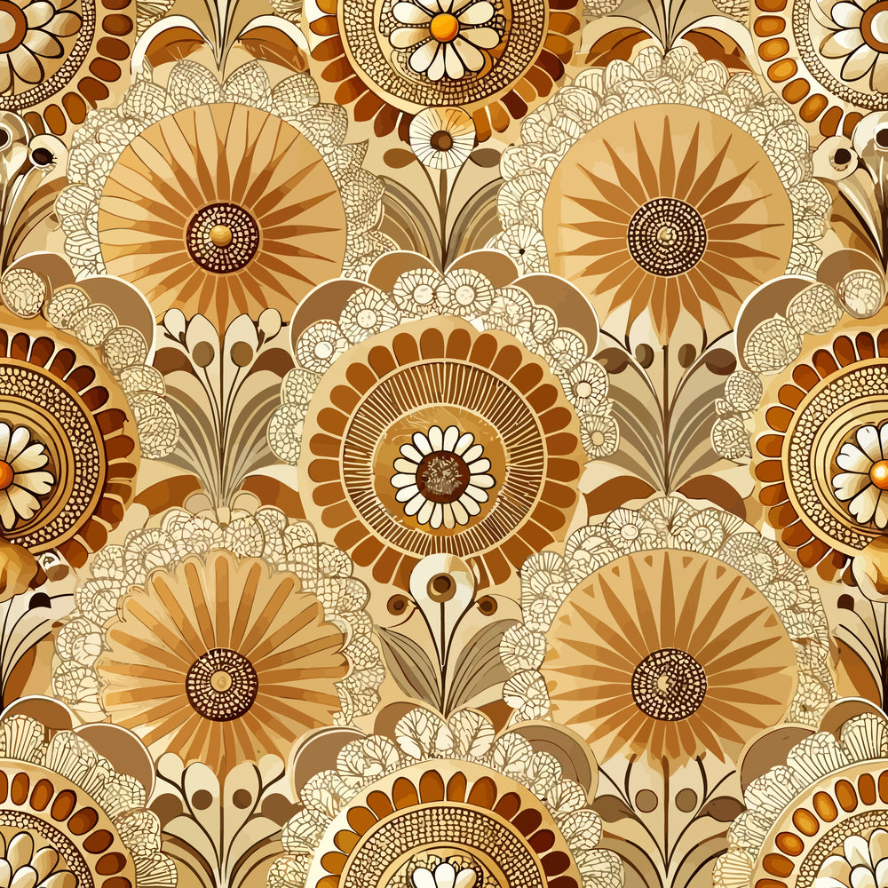 Art Deco Florals Pattern 66 Quilting Cotton Fabric