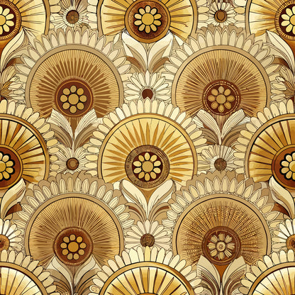 Art Deco Florals Pattern 67 Quilting Cotton Fabric