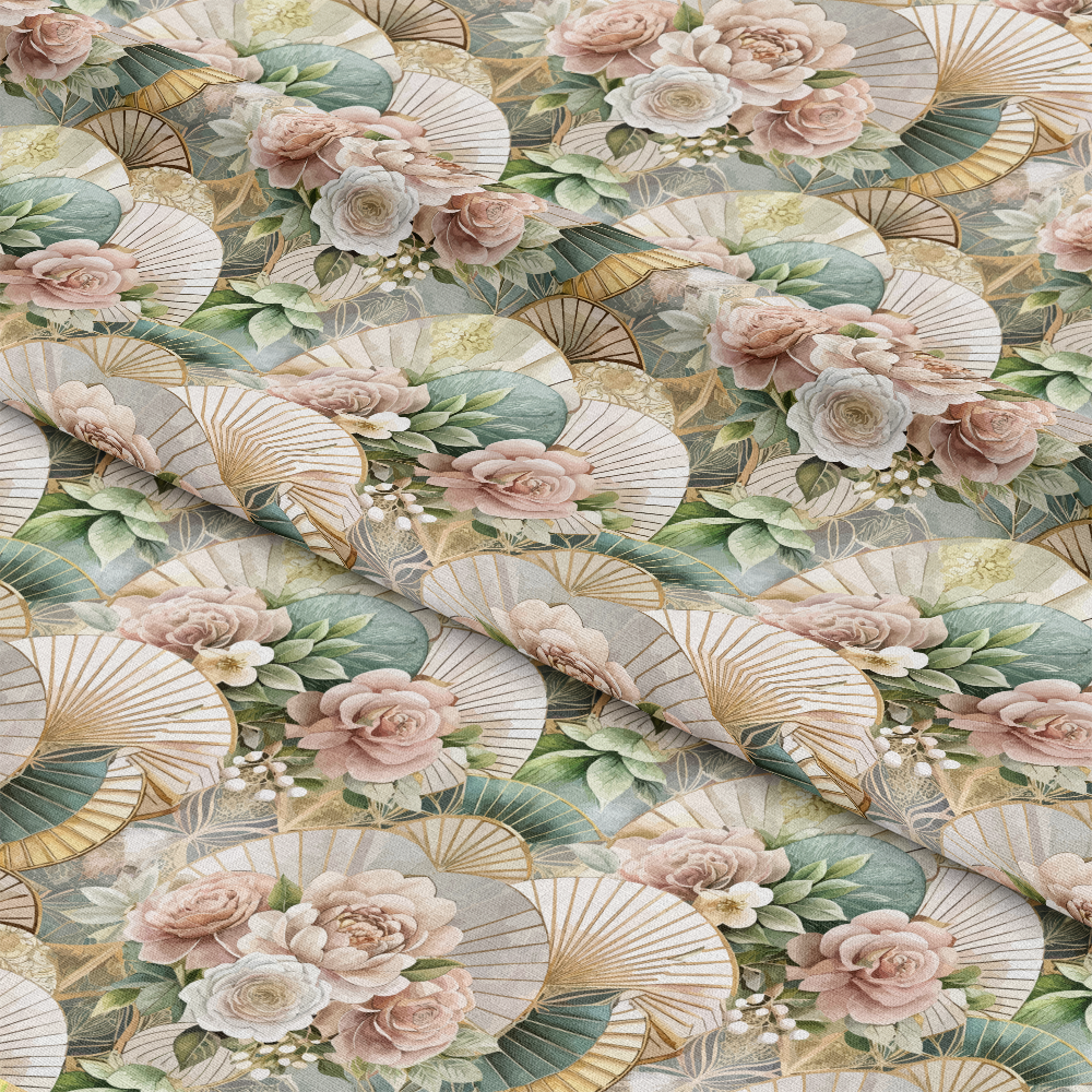 Art Deco Florals Pattern 68 Quilting Cotton Fabric