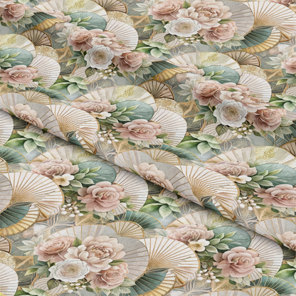 Art Deco Florals Pattern 68 Quilting Cotton Fabric