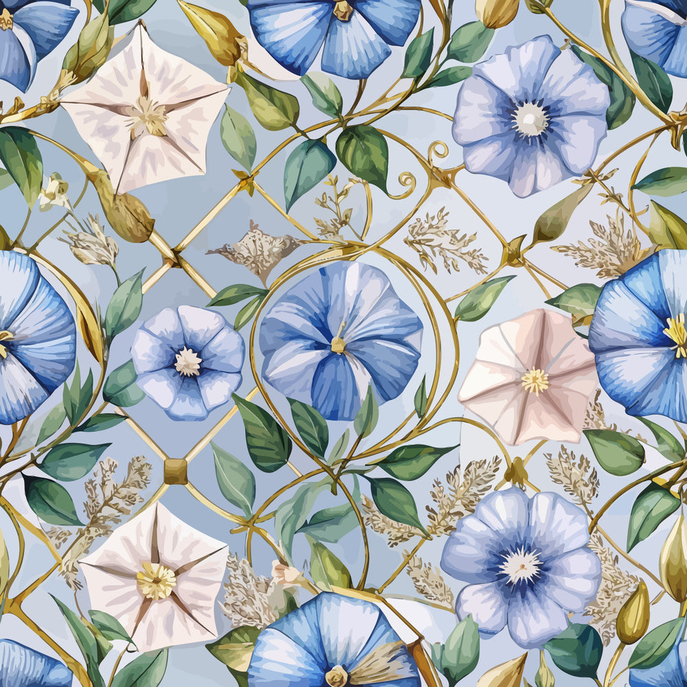 Art Deco Florals Pattern 69 Quilting Cotton Fabric