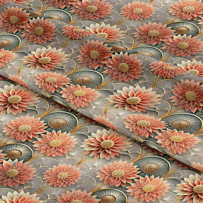Art Deco Florals Pattern 6 Quilting Cotton Fabric