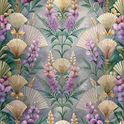 Art Deco Florals Pattern 76 Quilting Cotton Fabric
