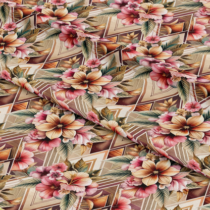 Art Deco Florals Pattern 77 Quilting Cotton Fabric
