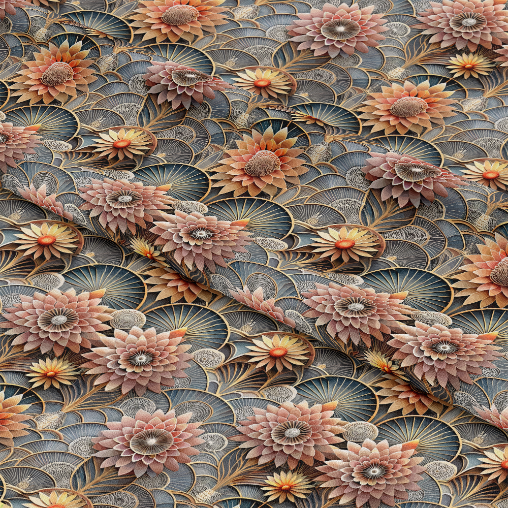Art Deco Florals Pattern 7 Quilting Cotton Fabric