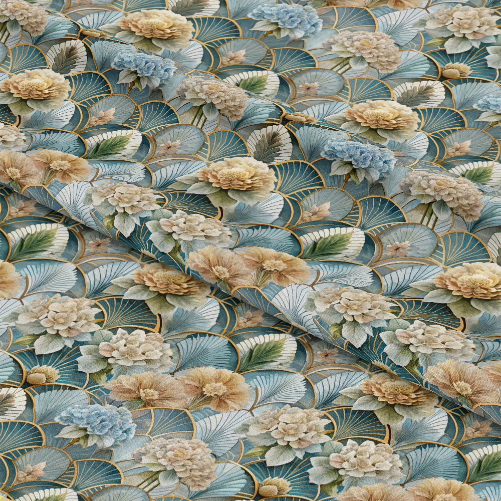 Art Deco Florals Pattern 80 Quilting Cotton Fabric