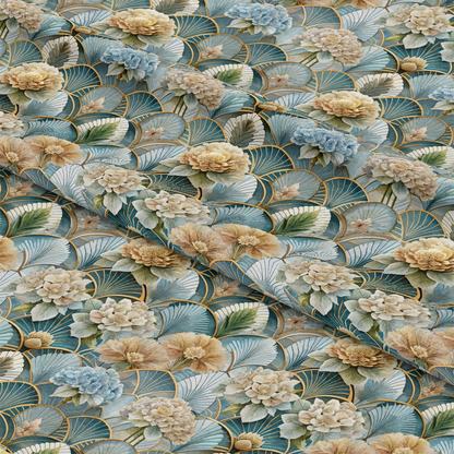 Art Deco Florals Pattern 80 Quilting Cotton Fabric