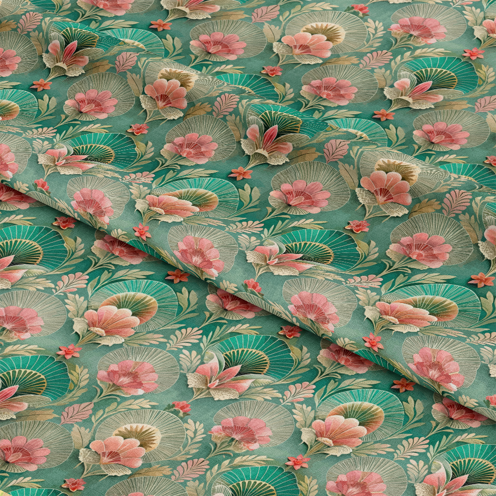 Art Deco Florals Pattern 81 Quilting Cotton Fabric