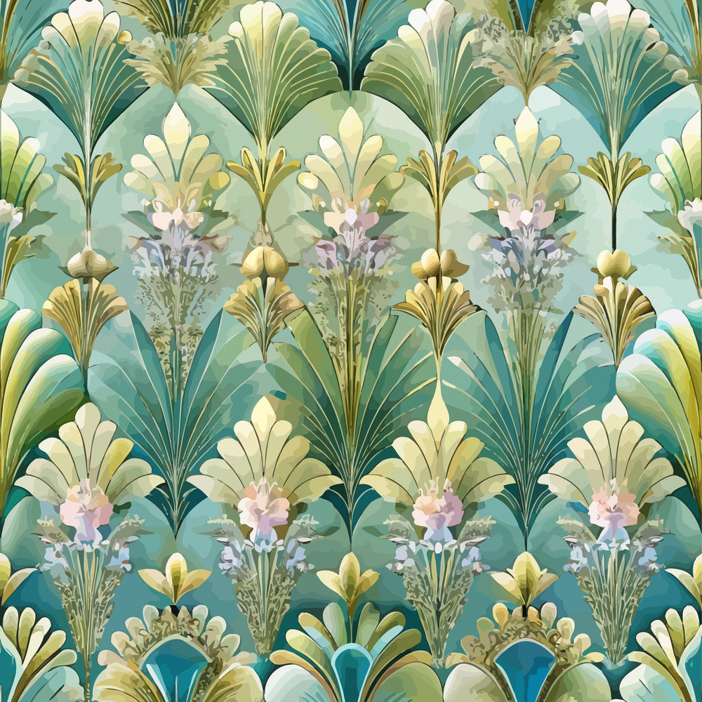 Art Deco Florals Pattern 85 Quilting Cotton Fabric