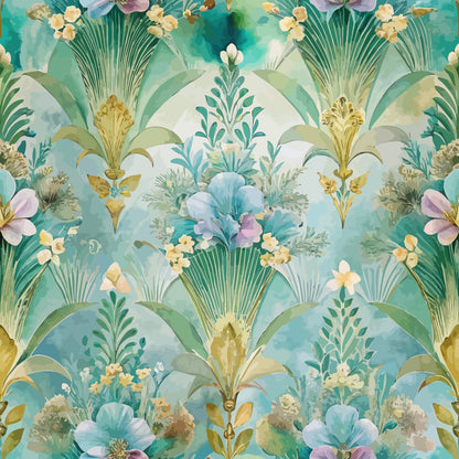 Art Deco Florals Pattern 86 Quilting Cotton Fabric