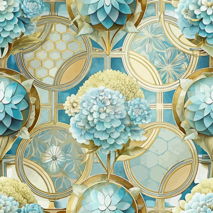 Art Deco Florals Pattern 88 Quilting Cotton Fabric