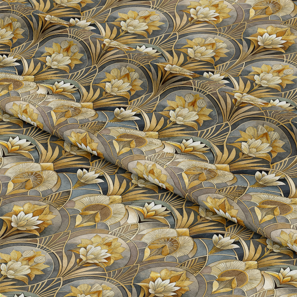 Art Deco Florals Pattern 8 Quilting Cotton Fabric