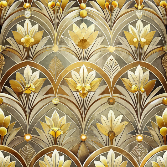 Art Deco Florals Pattern 9 Quilting Cotton Fabric