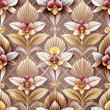 Art Deco Florals Pattern 92 Quilting Cotton Fabric