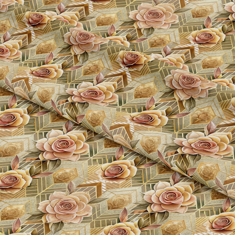 Art Deco Florals Pattern 93 Quilting Cotton Fabric