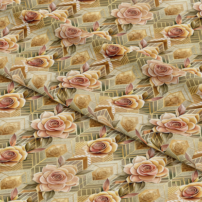 Art Deco Florals Pattern 93 Quilting Cotton Fabric