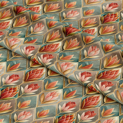Art Deco Florals Pattern 95 Quilting Cotton Fabric