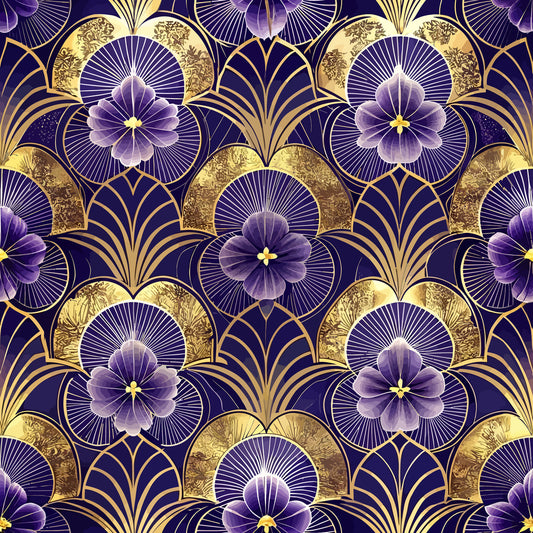 Art Deco Florals Pattern 97 Quilting Cotton Fabric