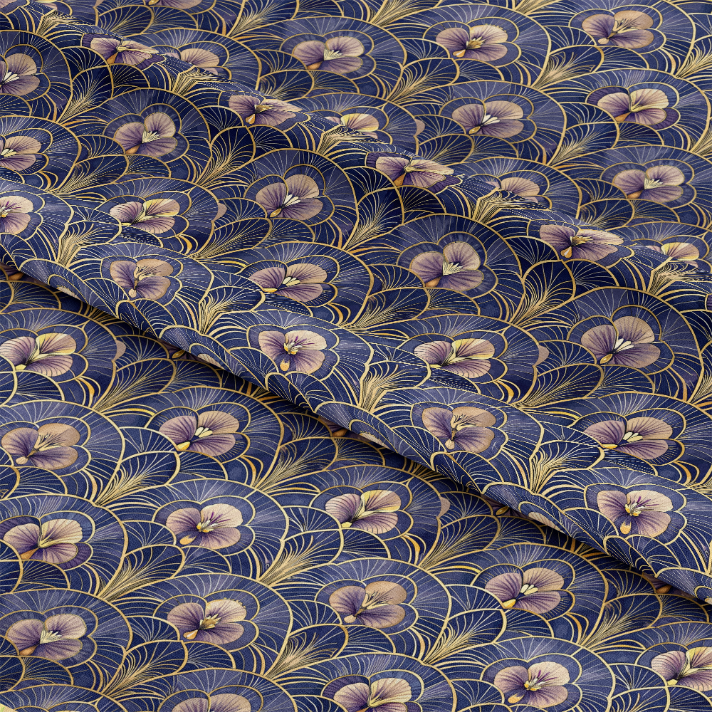 Art Deco Florals Pattern 98 Quilting Cotton Fabric