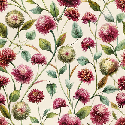 Art Nouveau Globe Amaranths Pattern 2 Quilting Cotton Fabric