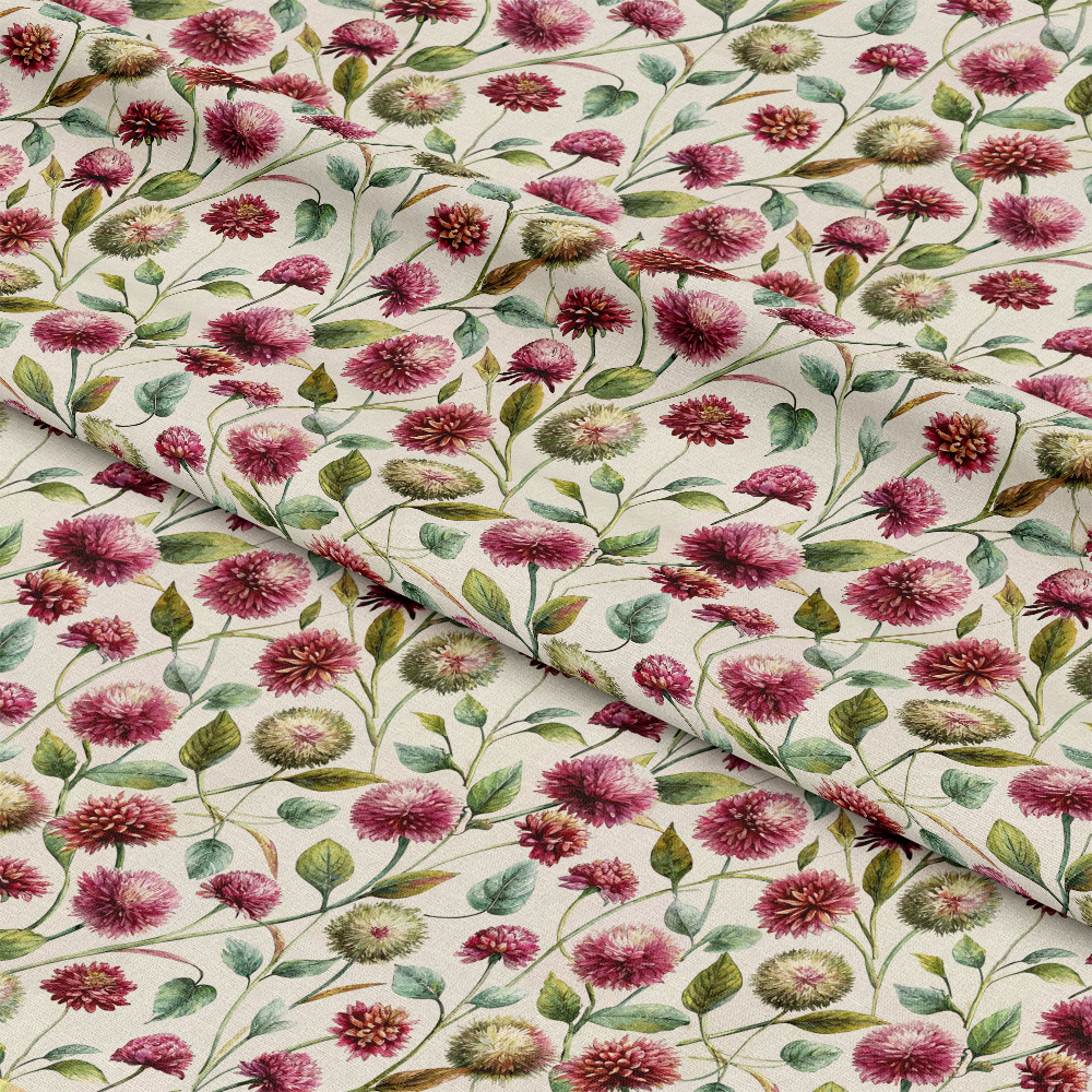 Art Nouveau Globe Amaranths Pattern 2 Quilting Cotton Fabric