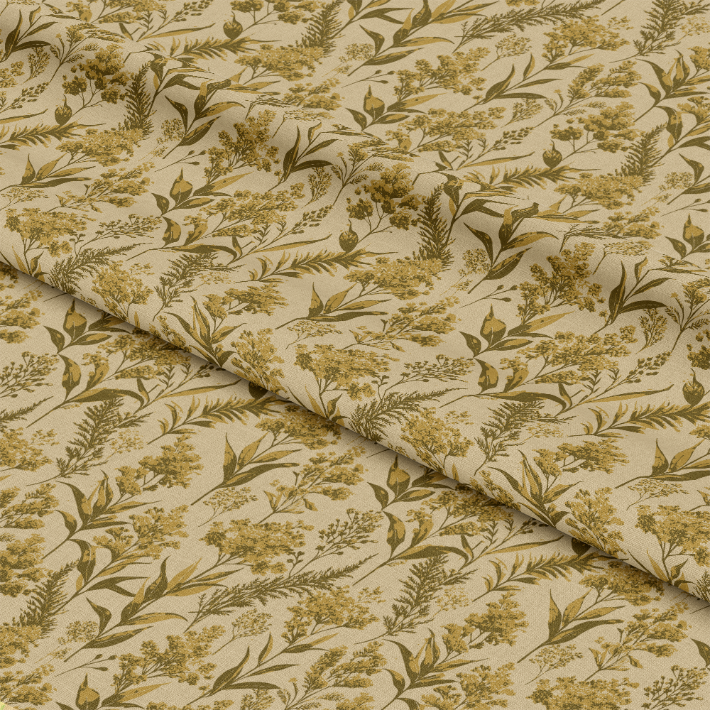 Art Nouveau Goldenrods Pattern 1 Quilting Cotton Fabric