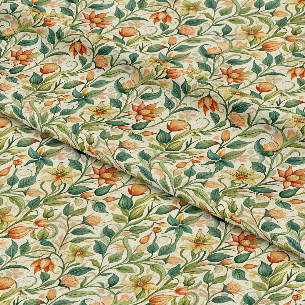 Art Nouveau Honeysuckles Pattern 2 Quilting Cotton Fabric