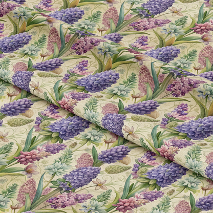 Art Nouveau Hyacinths Pattern 2 Quilting Cotton Fabric