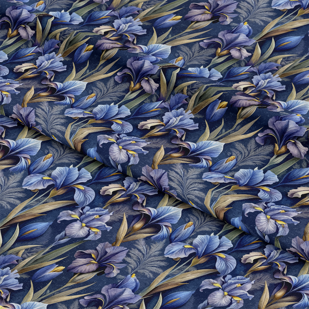 Art Nouveau Iris Sweep Pattern 1 Quilting Cotton Fabric