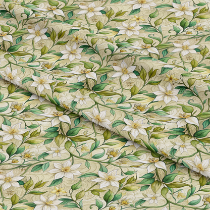 Art Nouveau Jasmine Vines Pattern 2 Quilting Cotton Fabric