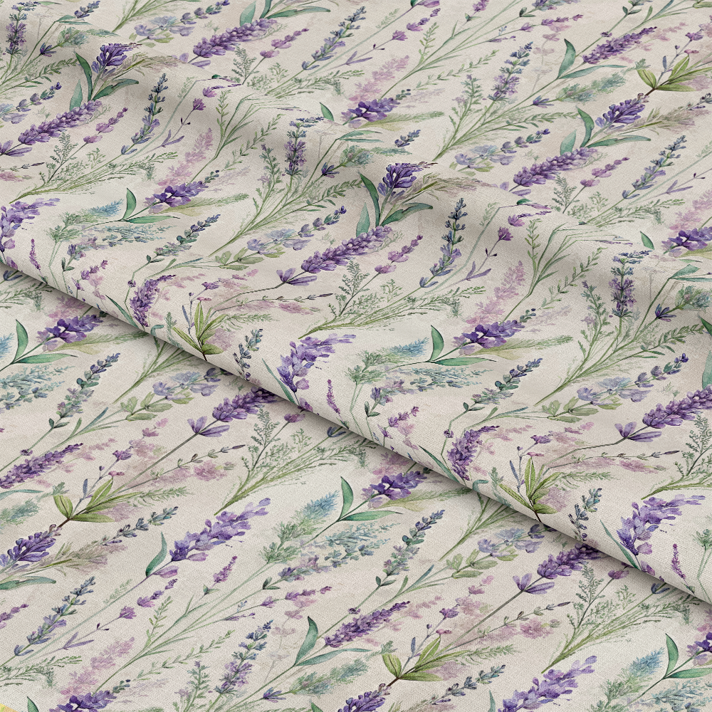 Art Nouveau Lavender Sprigs Pattern 2 Quilting Cotton Fabric